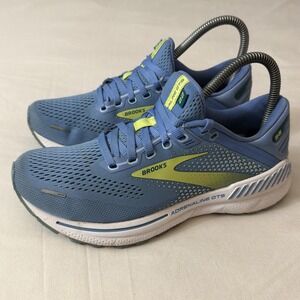 Brooks Adrenaline GTS 22 Womens Size 7 B Gym Sky Blue Lime Running Shoes Sneaker